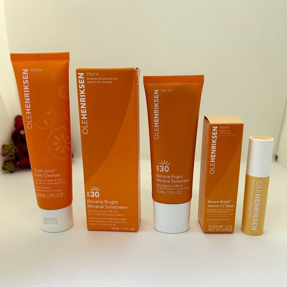 Ole Henriksen Bundle Banana Bright Mineral SPF 30, Vitamin CC Stick and Cleanser - Picture 12 of 12